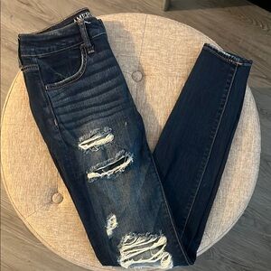 Distressed Dark Wash Jeans